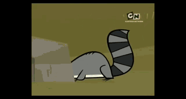 a cartoon character from cartoon network is standing in a forest