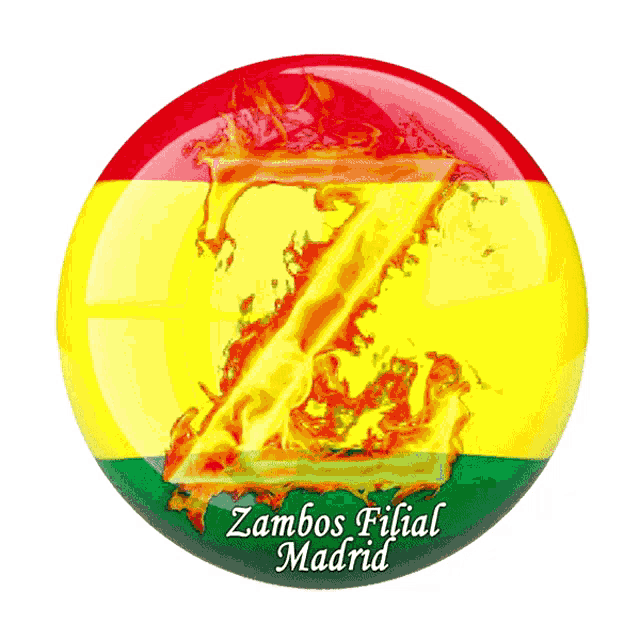a button with the letter z on it and the words zambos filial madrid