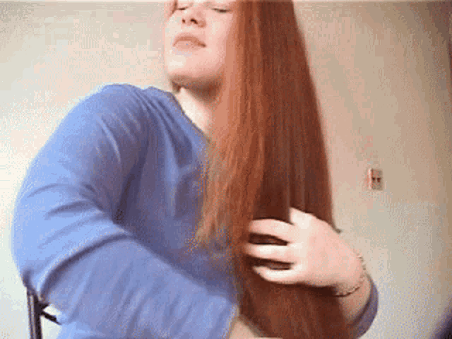 Long Hair Hair Brush GIF