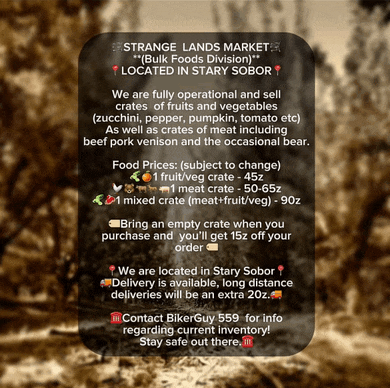 an advertisement for strange lands market in stary sobor