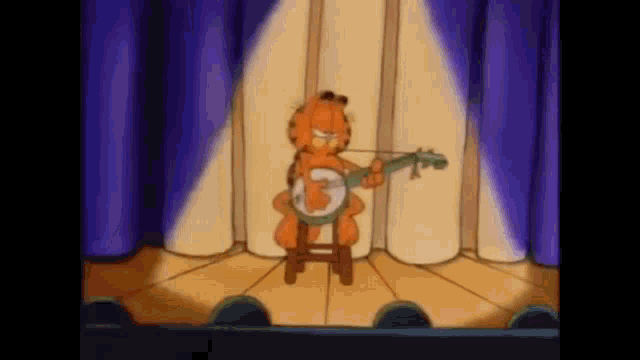 Garfield Guitar GIF - Garfield Guitar Playing GIFs
