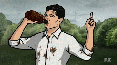 Archer Drinking GIF - Archer Drinking Wait GIFs