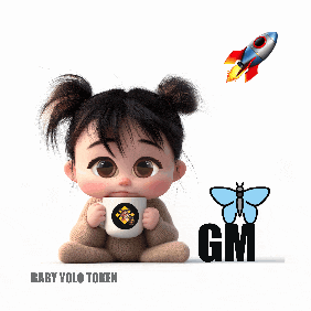 a baby holding a cup next to gm