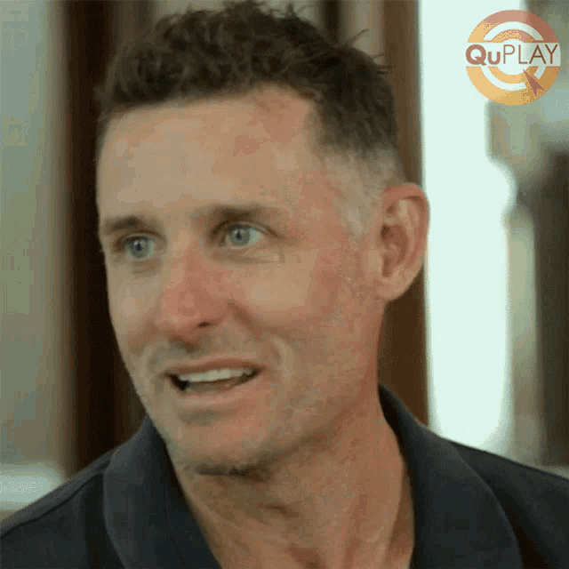 Laughing Michael Hussey GIF - Laughing Michael Hussey Quick Heal Bhajji Blast With Csk GIFs