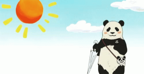 Walking Panda GIF - Walking Panda Sunny Day GIFs