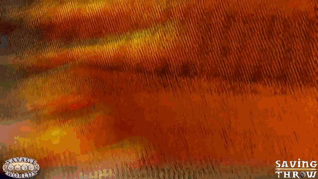 a colorful background with the words " saving throw " on it