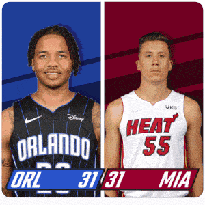 two basketball players from the orlando magic and heat