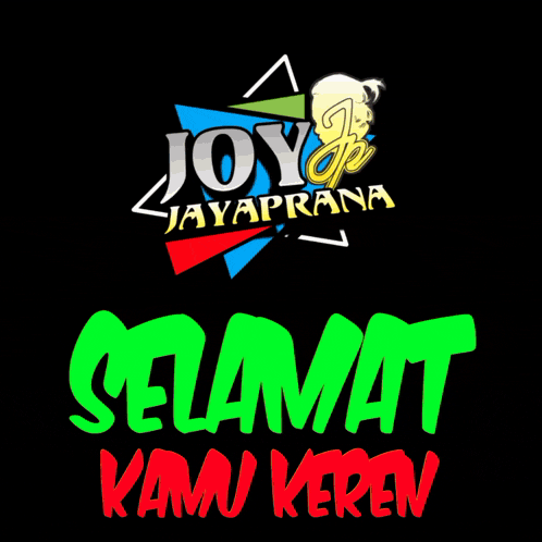a logo for joy jaya prana with selamat kamu keren written below it