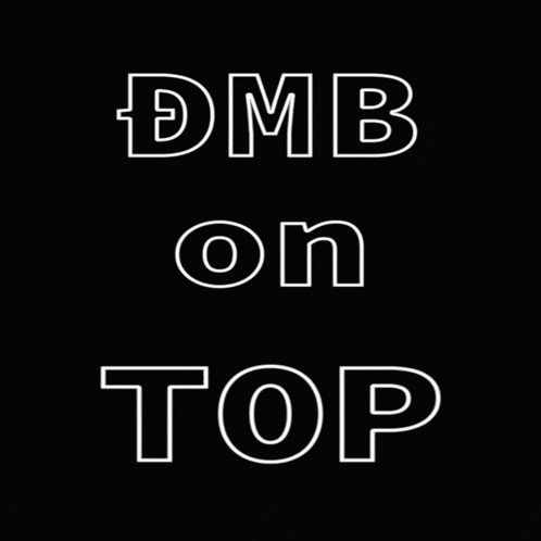 a black background with the words dmb on top written in white