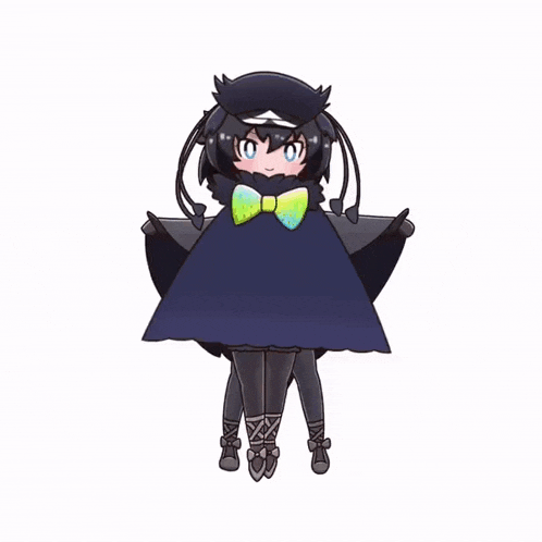 a boy and a girl are standing next to each other wearing black and blue outfits