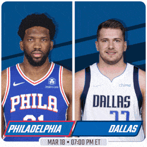 the philadelphia and dallas basketball teams are playing each other