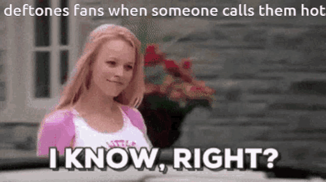 a girl in a pink shirt is asking if she knows right