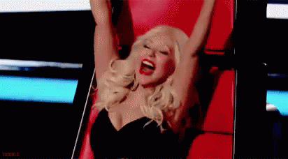 A Christina Le Gusta GIF - The Voice Christina Aguilera Excited GIFs