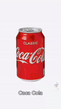 a man with a beard is crying in front of a coca cola sign .