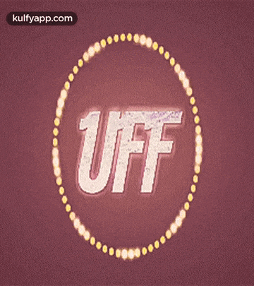 the word uff is written in a circle of lights