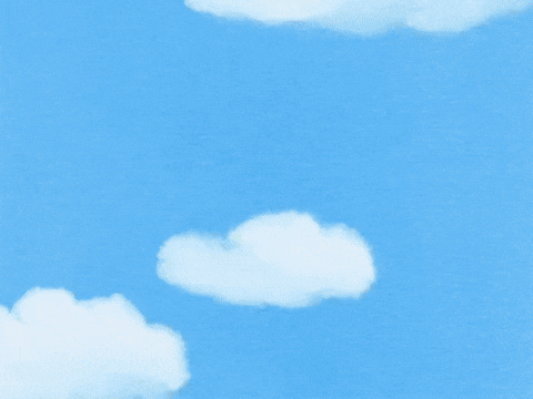 a cartoon character is flying through the air with a pair of red shoes