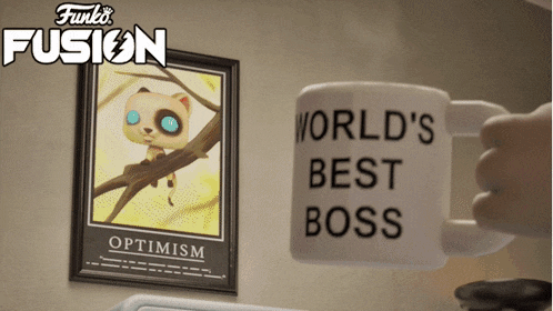 a mug that says world 's best boss next to a picture