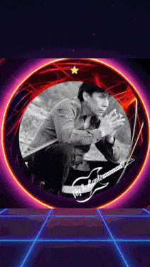 a picture of a man in a circle with the words rock & canto written on it