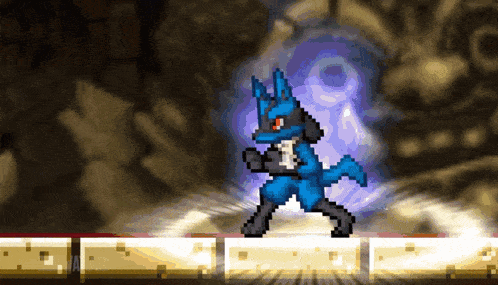 a pixel art drawing of a pokemon with the number 1 on its chest