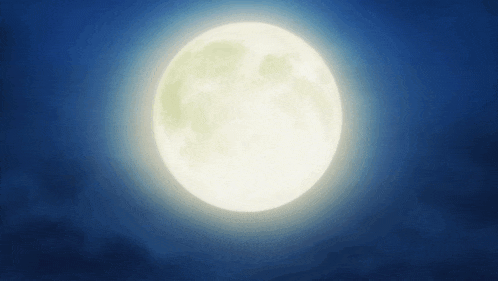 a full moon is shining brightly in the night sky