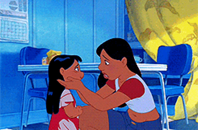 Looking At Each Other Lilo And Nani GIF - Looking At Each Other Lilo And Nani Love GIFs