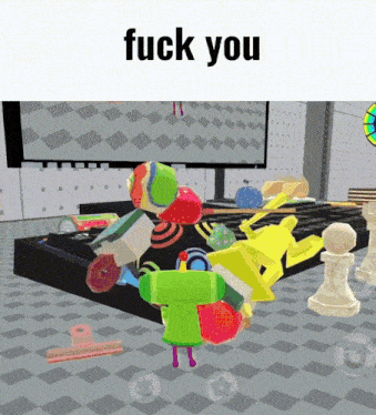 a screenshot of a video game with the words fuck you on the bottom
