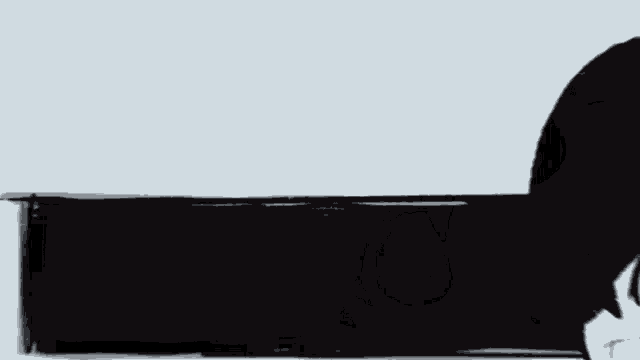 a black and white drawing of a person 's face with a slight smile on their face .