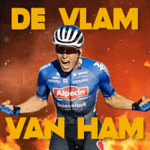 a man wearing a blue shirt with alpecin on the front