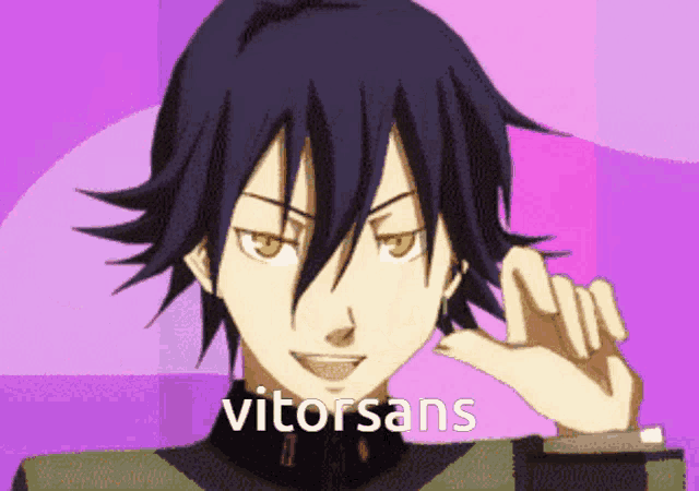 a picture of a boy with vitorsans written on the bottom