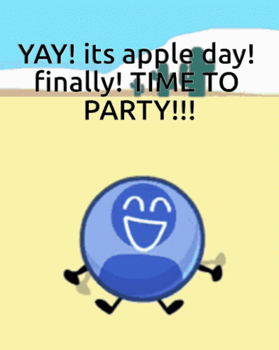 Apple Day Happy Apple Day GIF - Apple Day Happy Apple Day Bfb GIFs