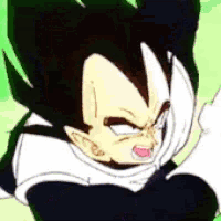 a close up of a cartoon character 's face with a very angry look on his face .