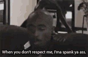 a man is sitting on a couch and saying when you don 't respect me
