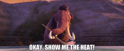 a cartoon character from the movie ice age is standing in the water .
