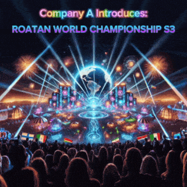 a poster for the roatan world championship showing a crowd