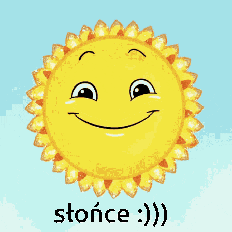 a cartoon sun with a smiling face and the words stonce below it