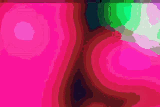a pink background with a black border and a green border