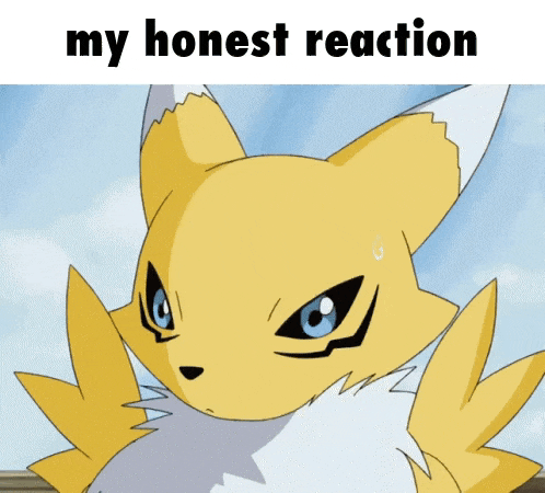 a picture of a fox with the words my honest reaction