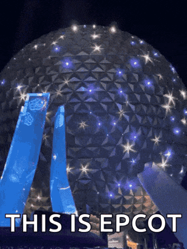 a picture of the epcot with the words " this is epcot " below it