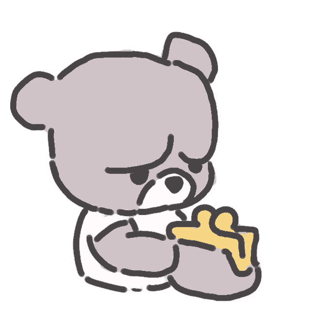 a drawing of a teddy bear holding a pink pillow that says ' i love you ' on it
