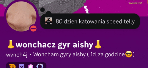 a purple background with the words wonchacz gyr aishy on it