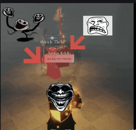 a screenshot of a video game with troll faces and the name jordan kekiki