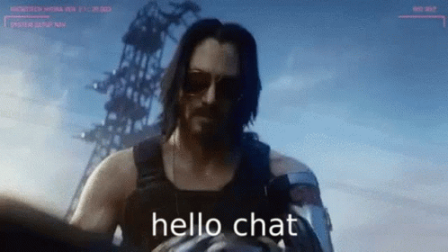 Hello Chat Cyberpunk GIF - Hello Chat Cyberpunk Keanu Reeves GIFs