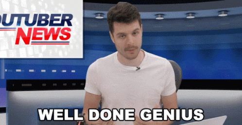 Well Done Genius Benedict Townsend GIF - Well Done Genius Benedict Townsend Youtuber News GIFs