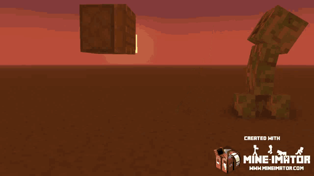 a screenshot of a minecraft game created by mine imator