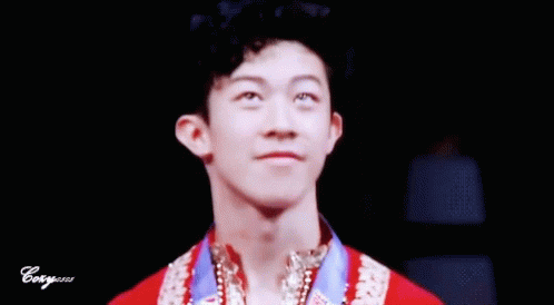 Nathan Chen Happy GIF - Nathan Chen Happy Looking Up GIFs