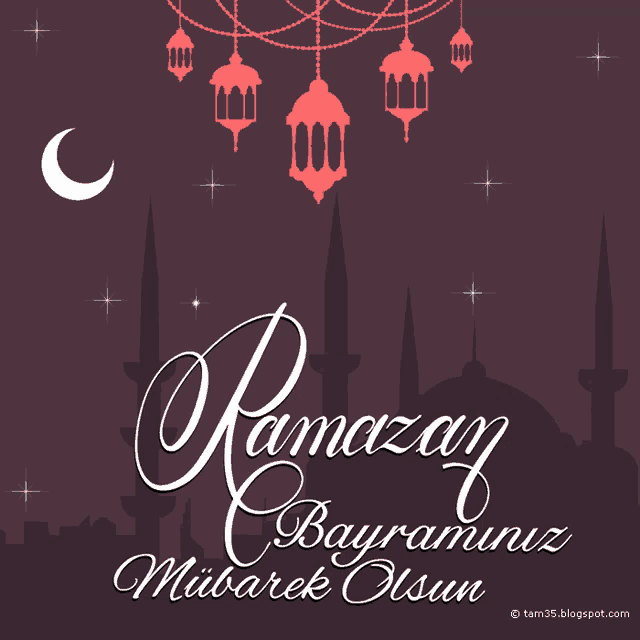 a greeting card for ramazan bayraminiz mubarek olsun