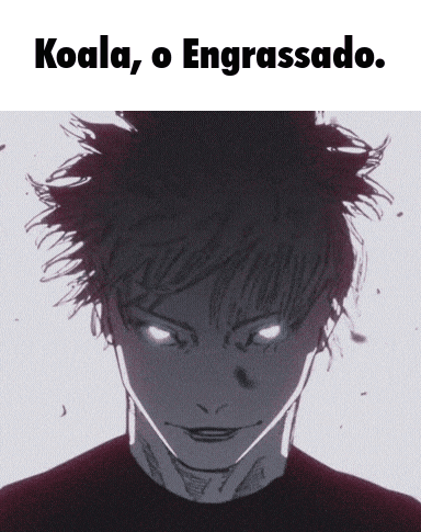 a drawing of a person with the words koala o engrassado on the bottom