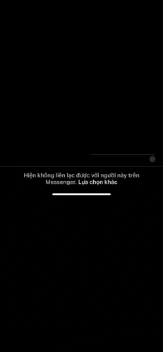 a screenshot of a messenger app on a phone with a black background .