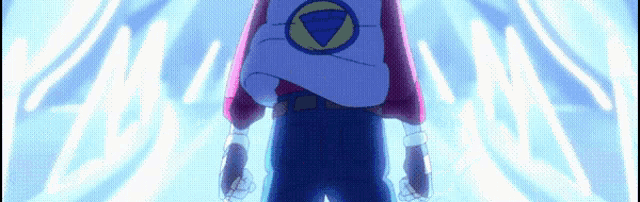 a person with a triangle on their back