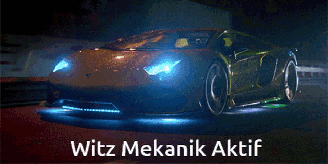 a witz mekanik aktif ad with a sports car
